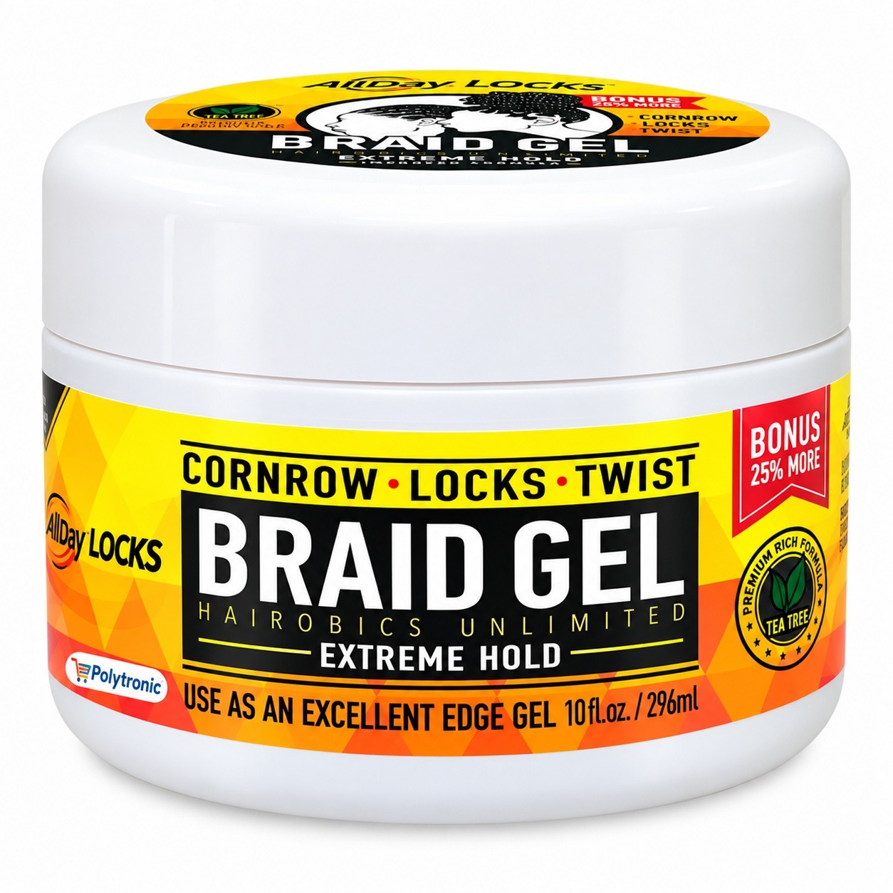 AllDay Locks Braid Gel Extreme Hold 10 oz