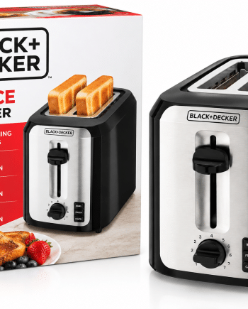 Black+Decker 2-Slice Toaster, 850 W
