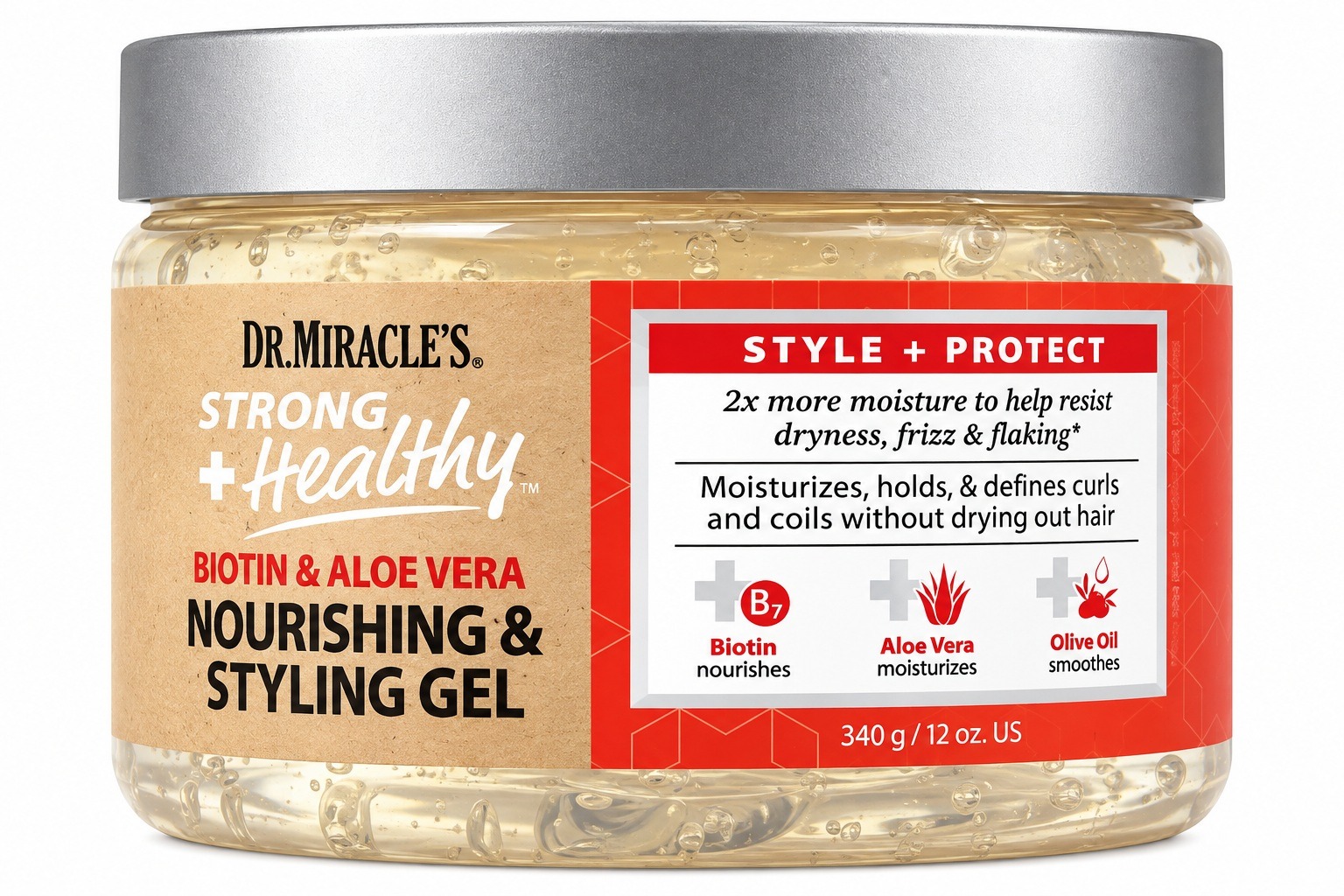 Dr. Miracle's Biotin & Aloe Vera Nourishing Styling Gel 12 oz