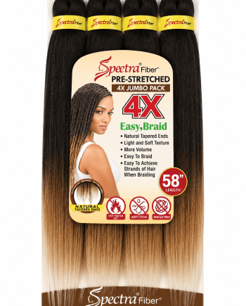 Eve Hair Spectra Fiber 4X Pre Stretched 58 pouces fibre synthétique pré-étirée pour tresses.