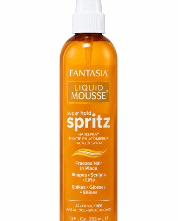 Fantasia Mega Hold Spritz Hairspray 10 oz spray coiffant à fixation forte pour maintenir les coiffures.