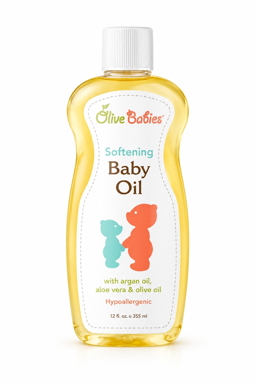 Olive Babies Softening Baby Oil 12 oz