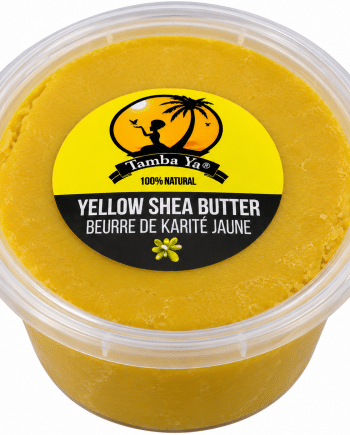 Tamba Ya Beurre de karité jaune 16 oz 100 % naturel pour peau et cheveux.