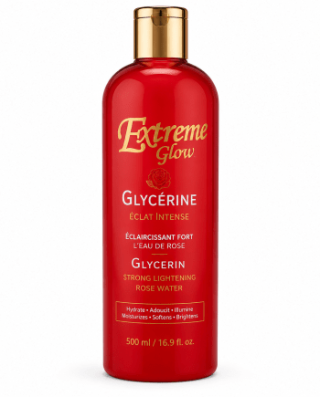Extreme Glow Glycérine Éclat Intense à l’Eau de Rose 500 ml pour le corps.