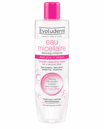 Evoluderm - Démaquillante Eau Micellaire Peaux Sèches sensibles 500 ml