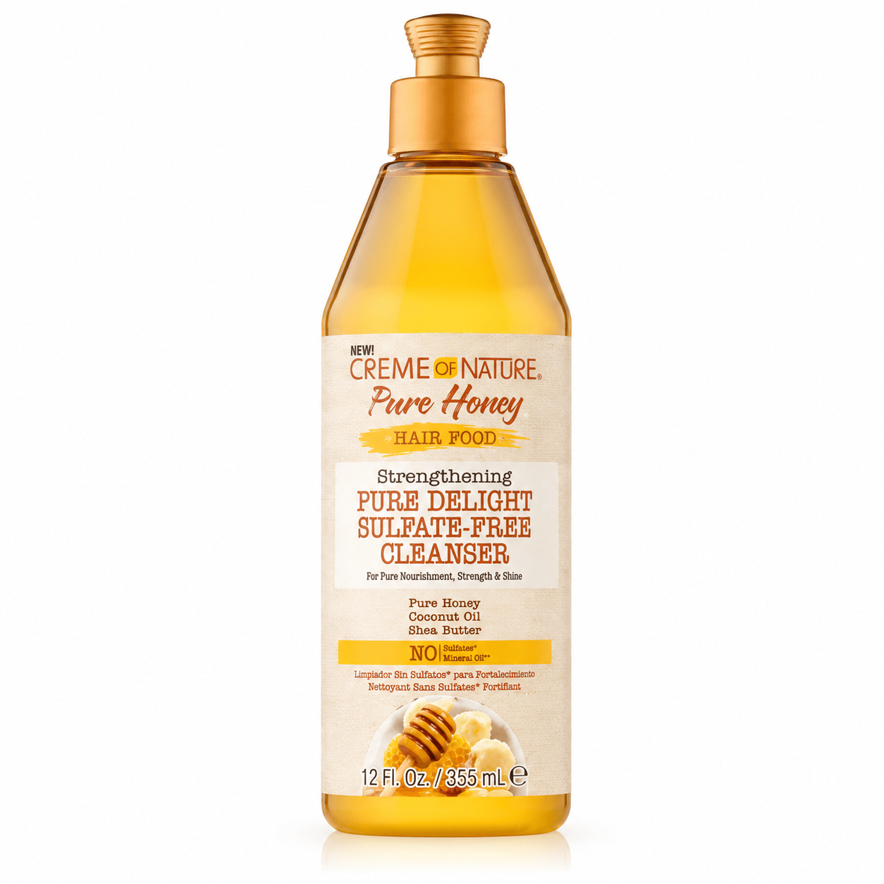 Creme of Nature Moisturizing Hair Cleanser with Pure Honey, 12 oz