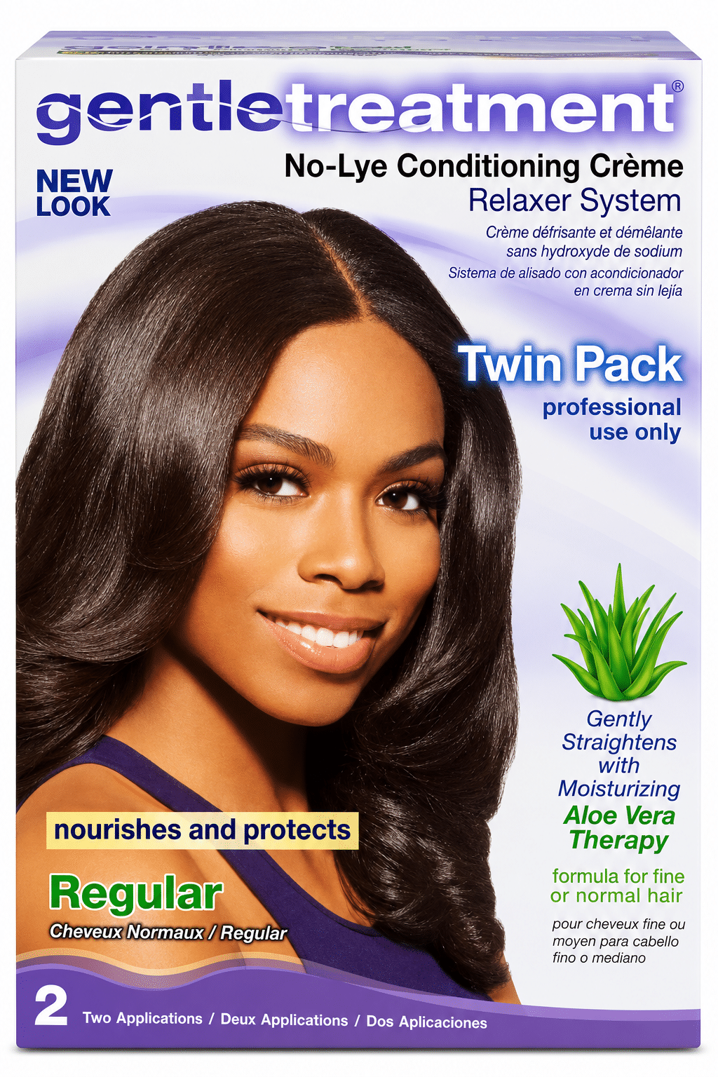 Gentle Treatment No-Lye Conditioning Crème Relaxer System Twin Pack Regular