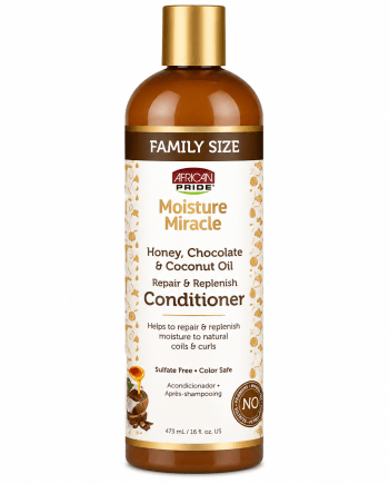 African Pride Moisture Miracle Conditioner 16 oz après-shampoing hydratant pour cheveux secs et texturés