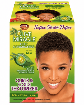 African Pride Olive Miracle Deep Conditioning Kit soin revitalisant profond à l’huile d’olive pour cheveux texturés
