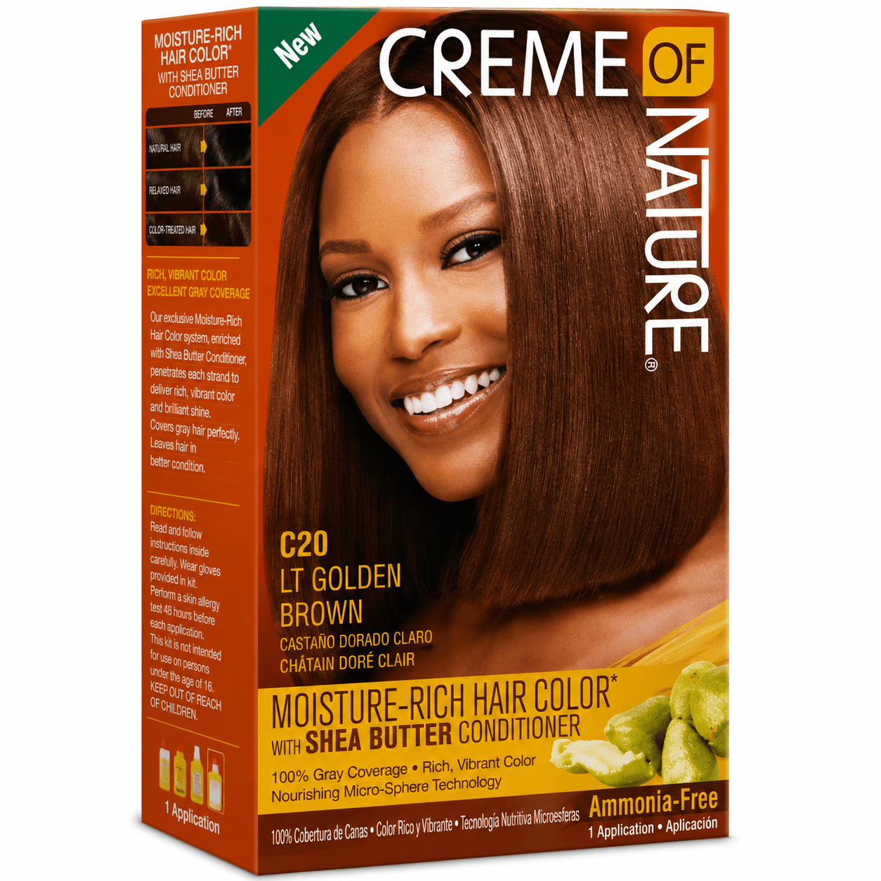 Creme of Nature Moisture-Rich Hair Color Golden Brown Permanent Hair Color
