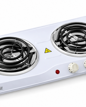 Haûz Living ABR4470 Portable Dual Electric Burner, 1700 W, White