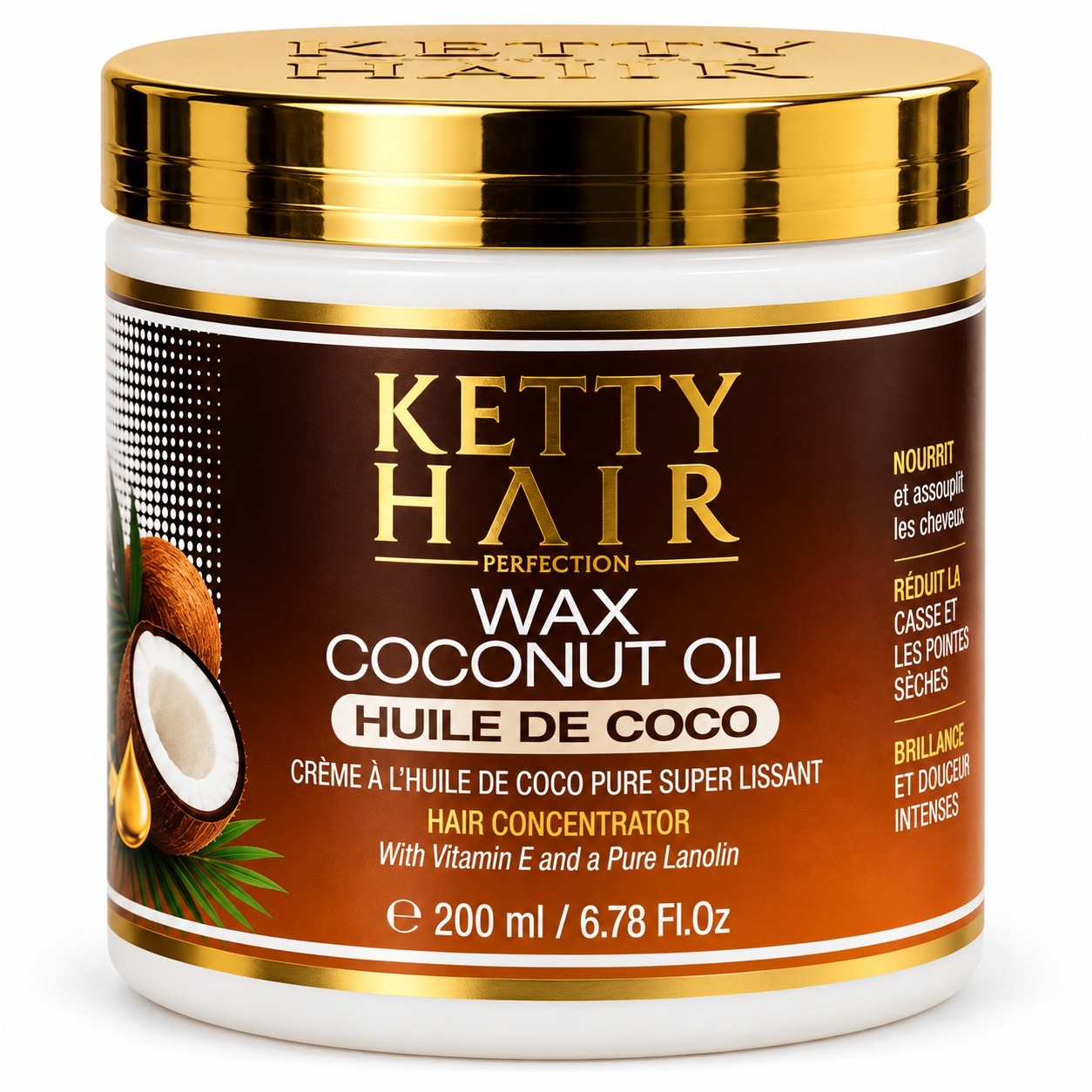 Ketty Hair Wax with Coconut Oil, 200 ml