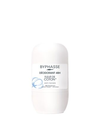 BYPHASSE déodorant 48H fleur de coton anti taches 50ml