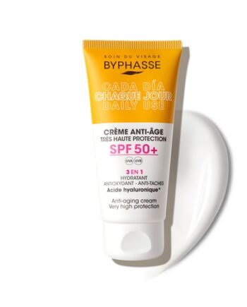 BYPHASSE crème anti age acide hyaluronique SPF50+ 3en1 50ml