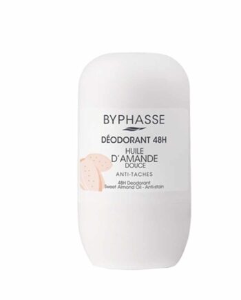 BYPHASSE déodorant 48H huile d'amande douce anti taches 50ml