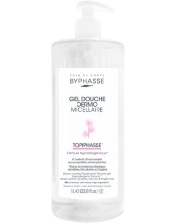 BYPHASSE gel douche dermo micellaire topiphasse 1 litre