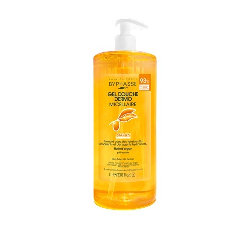 BYPHASSE gel douche dermo micellaire argan 1 litre