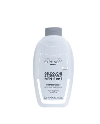 BYPHASSE gel douche & shampooing men 2 en 1, 600 ml