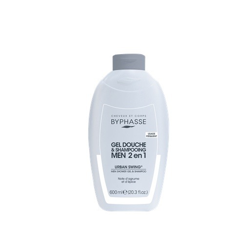 BYPHASSE gel douche & shampooing men 2 en 1, 600 ml
