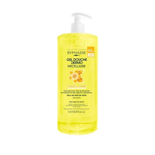 BYPHASSE dermo micellar shower gel tiare flower 1 liter