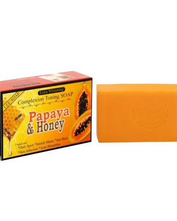 Papaya &amp; Honey Complexion Toning Soap, 160 g, for the face and body.