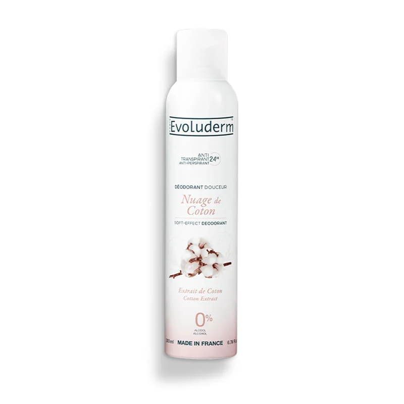 Evoluderm - Déodorant Douceur Anti-Transpirant Nuage de Coton - 200 ml main image 0