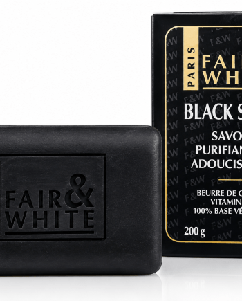 F&amp;W - Savon purifiant noir / Black Soap 200 g, ideal pour une peau purifiée.