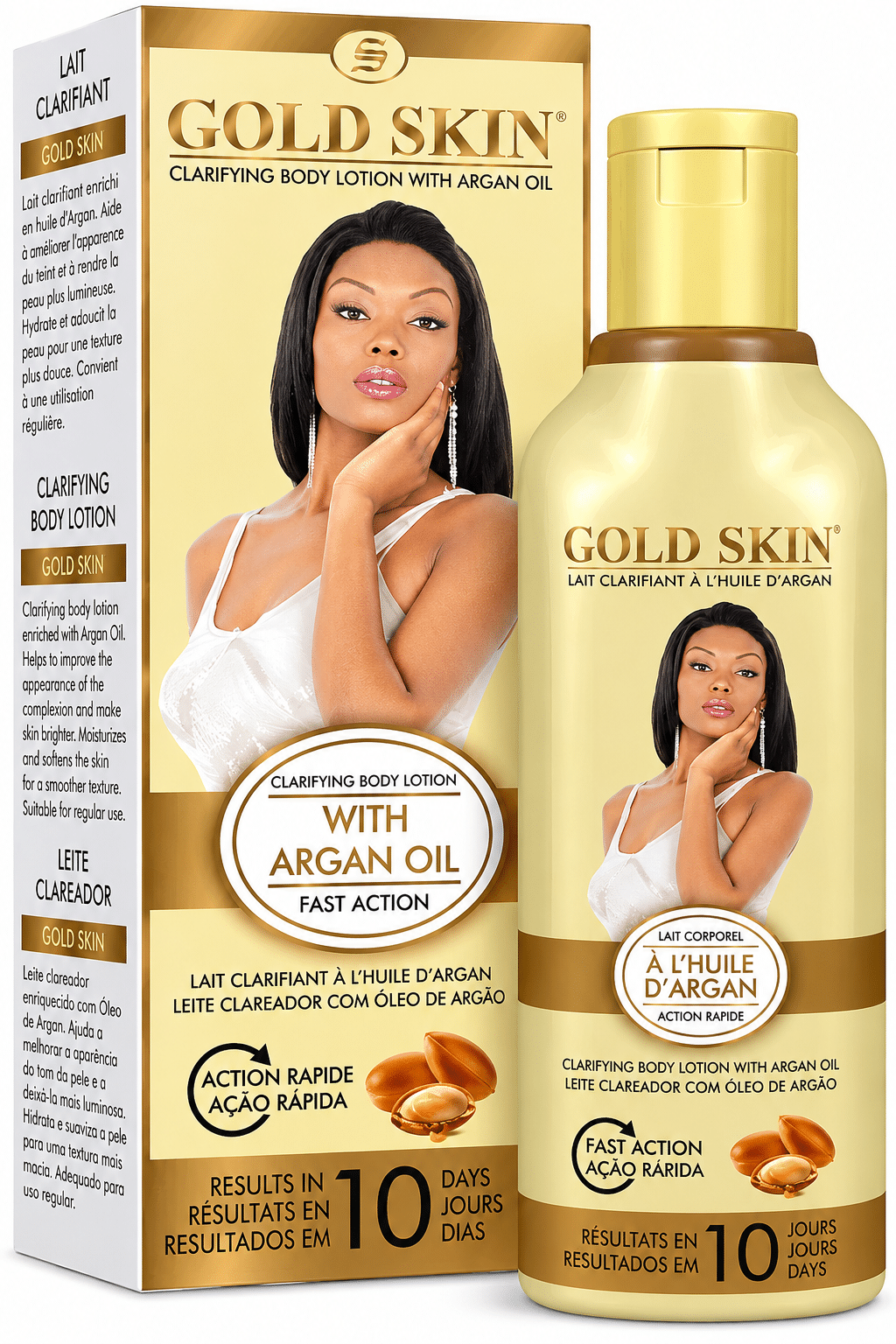 Gold Skin Lait unifiant à l'huile d'Argan 250 ml