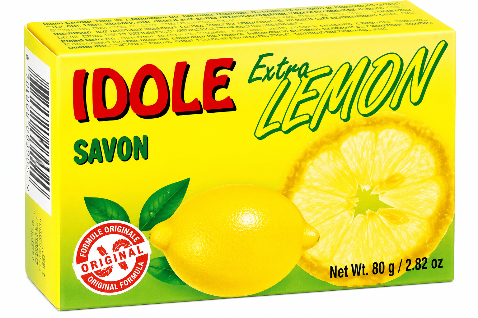 Idole Savon Hydratant au Citron 80 g savon nettoyant et hydratant pour le corps.