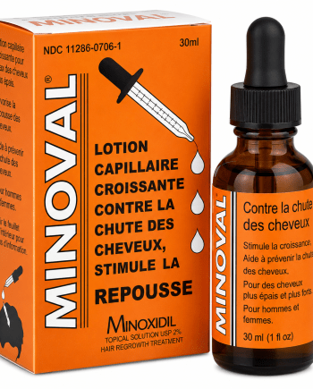 Minoval Lotion capillaire croissante 30 ml pour le cuir chevelu et les racines.