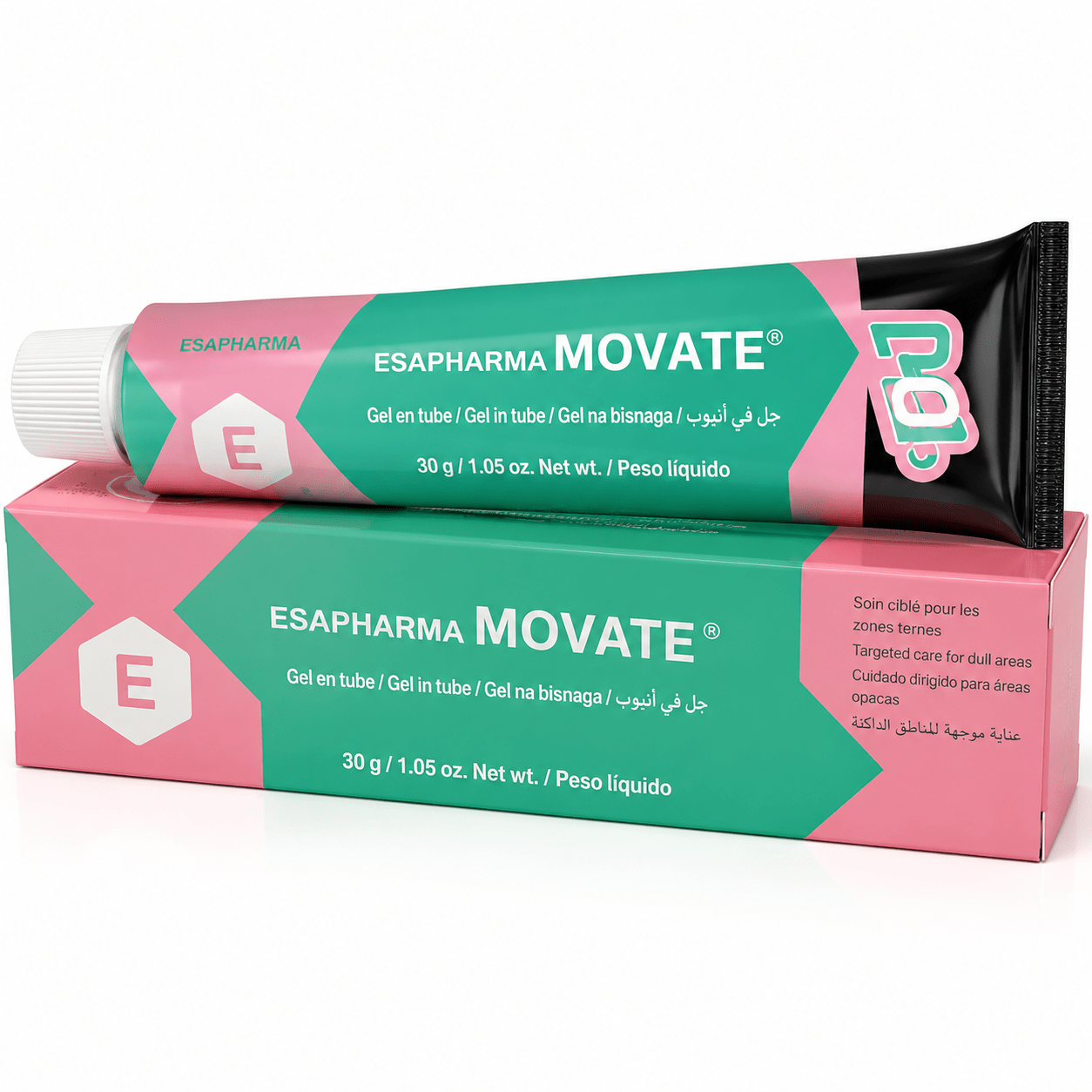 Movate Esapharma Gel en tube 30 g soin cosmétique ciblé pour la peau