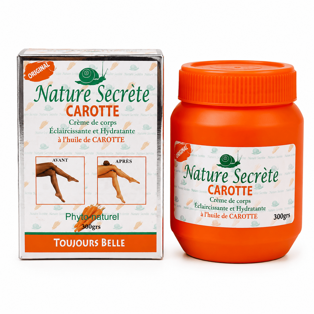 Nature Secrète - Crème hydratante à l'huile de carotte 300 g