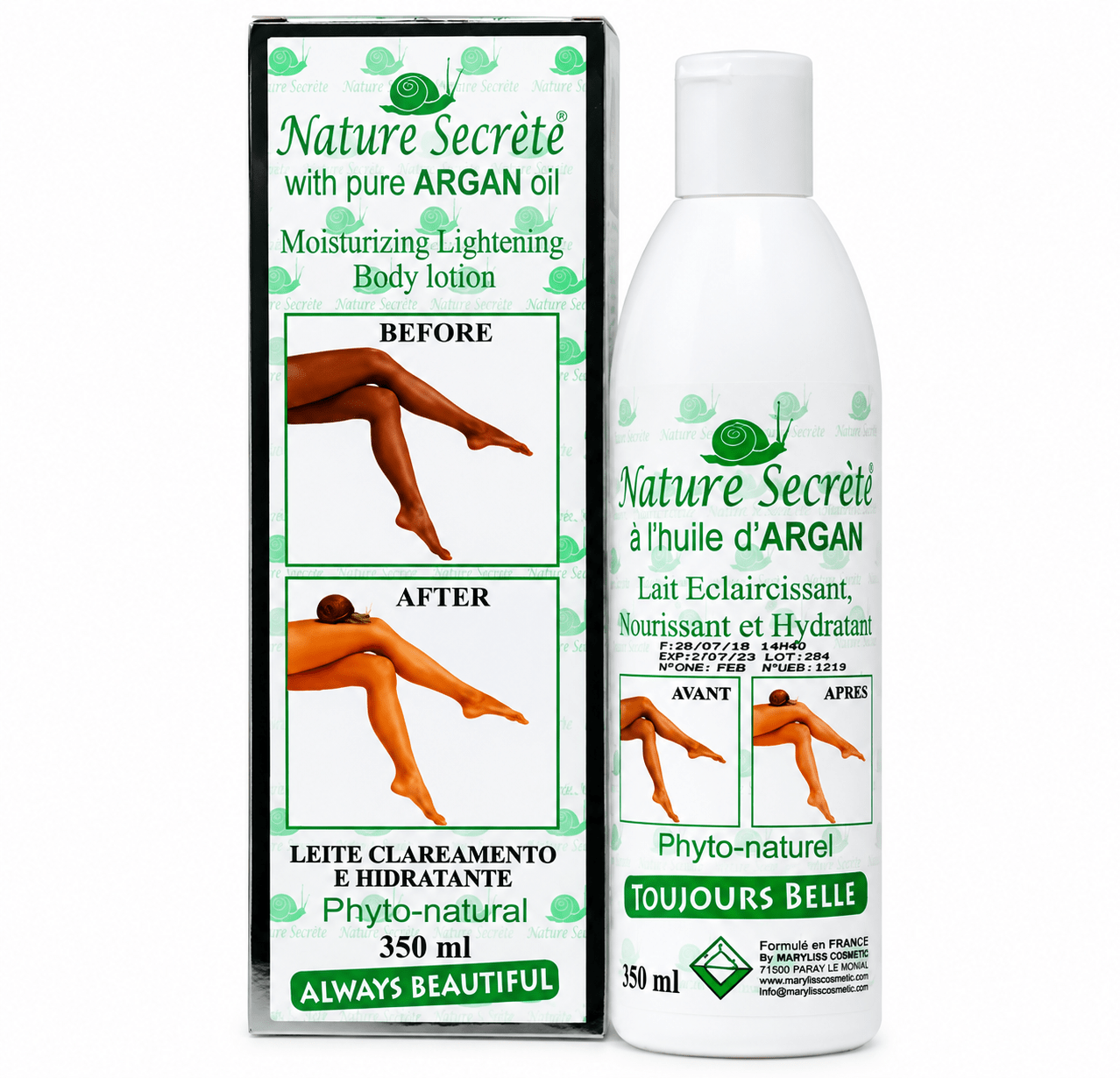 Nature Secrète Lait hydratant à l'huile d'Argan 350 ml