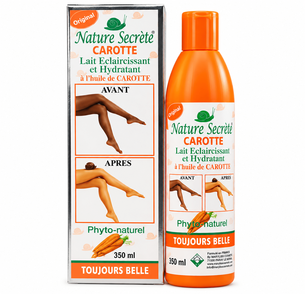 Nature Secrète Lait hydratant carotte 350 ml