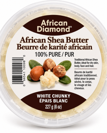 African Diamond African Shea Butter White Chunky 227 g beurre de karité blanc en morceaux