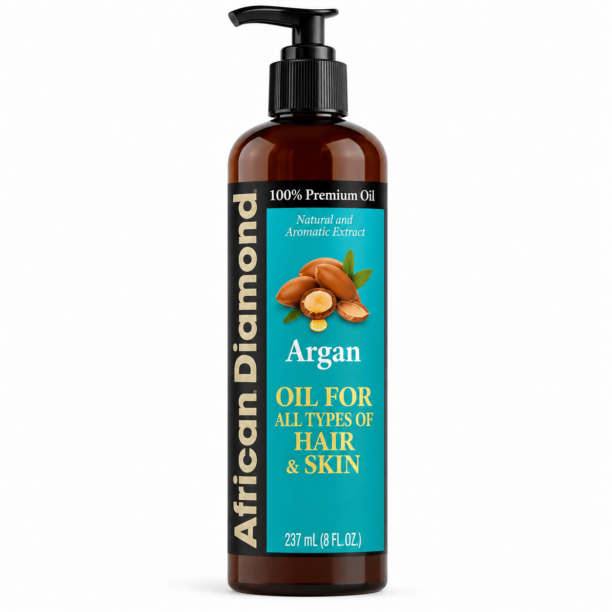 African Diamond Argan Oil 237 ml huile d’argan nourrissante pour cheveux et peau