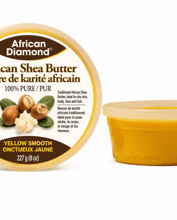 African Diamond beurre de karité onctueux jaune 8 oz soin nourrissant peau et cheveux