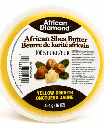 African Diamond Beurre de Karité Onctueux Jaune 624 g soin nourrissant pour la peau