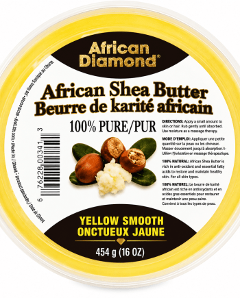 African Diamond Beurre de Karité Onctueux Jaune 624 g soin nourrissant pour la peau