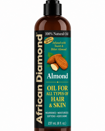 African Diamond huile d’amande 237 ml huile de beauté peau et cheveux