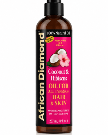 African Diamond huile de coco et d’hibiscus 237 ml huile de beauté peau et cheveux