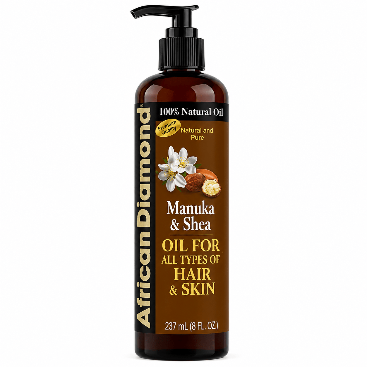African Diamond Manuka & Shea Oil 237 ml huile nourrissante pour cheveux et peau