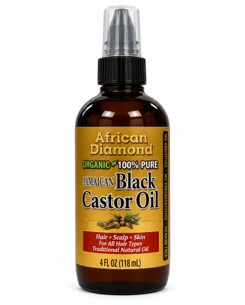 African Diamond Organic 100% Pure Jamaican Black Castor Oil 118 ml huile de ricin noir jamaïcaine pure