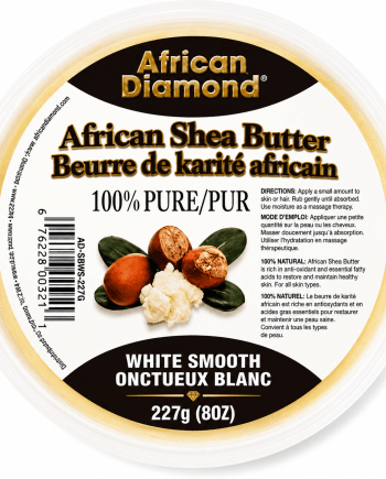 African Diamond Shea Butter White Smooth 227 g beurre de karité nourrissant pour la peau