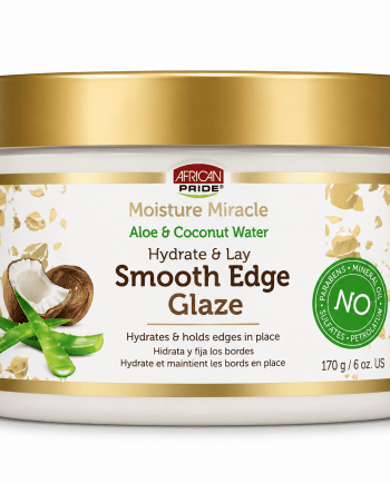 African Pride Moisture Miracle Smooth Edge Glaze 6 oz gel lissant pour contours et edges