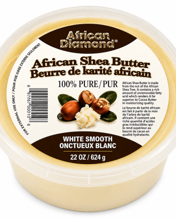 African Diamond Shea Butter White Smooth onctueux 624 g beurre corporel au karité