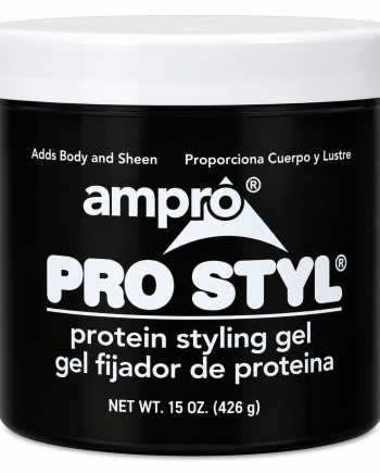 Ampro Pro Styl Protein Styling Gel Regular Hold 15 oz gel coiffant protéiné tenue régulière.