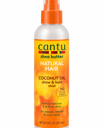 Cantu Coconut Oil Shine &amp; Hold Mist 8 oz—a coconut oil styling mist for shine and hold