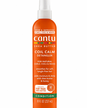 Cantu Coil Calm Detangler 8 oz spray démêlant pour cheveux bouclés et texturés