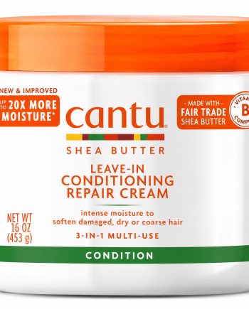 Cantu Shea Butter Leave-In Conditioning Repair Cream 453 g crème revitalisante sans rinçage.